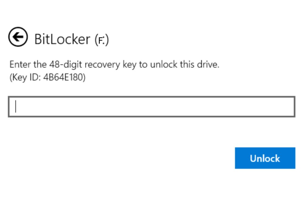 bitlocker backup key